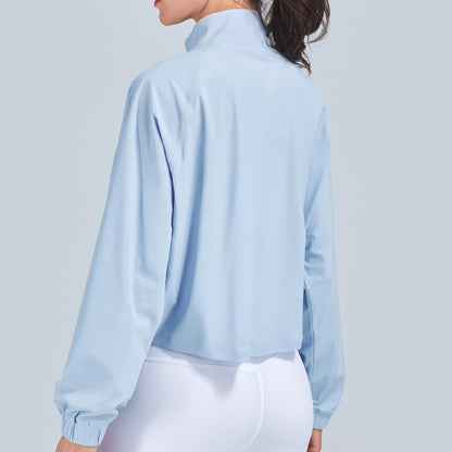 Full-Zip Cropped Track Jacket