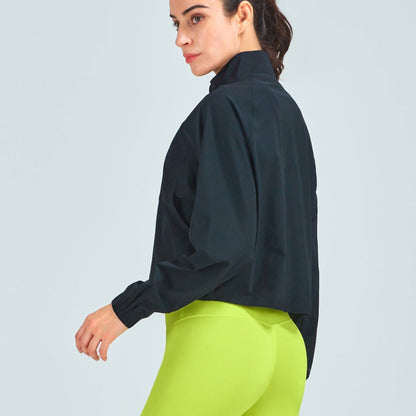 Full-Zip Cropped Track Jacket