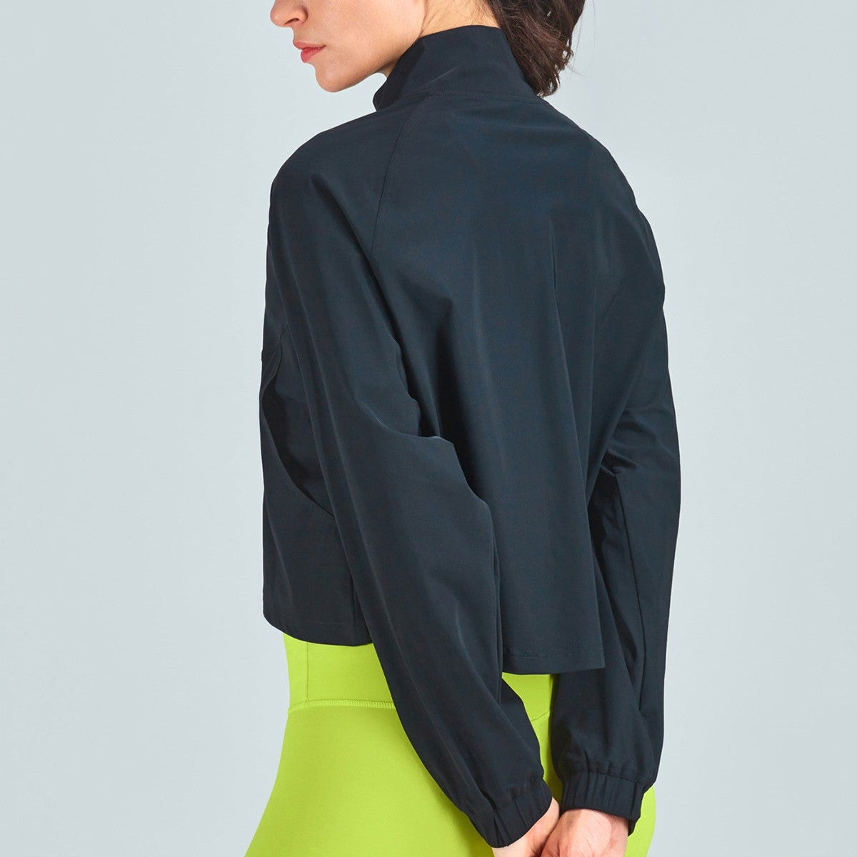 Full-Zip Cropped Track Jacket