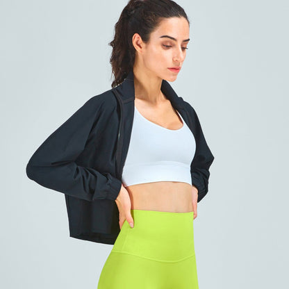 Full-Zip Cropped Track Jacket
