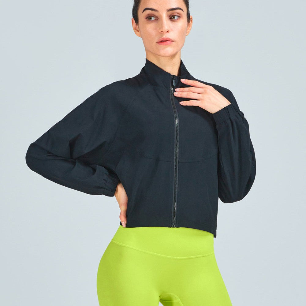 Full-Zip Cropped Track Jacket