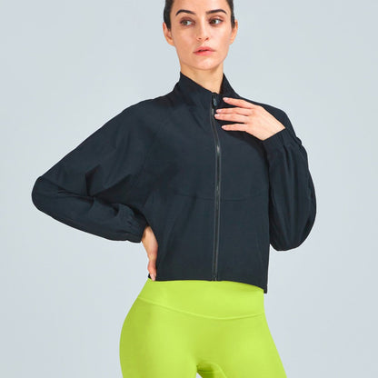 Full-Zip Cropped Track Jacket