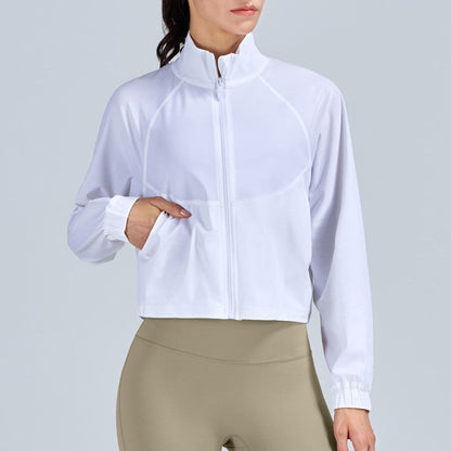 Full-Zip Cropped Track Jacket