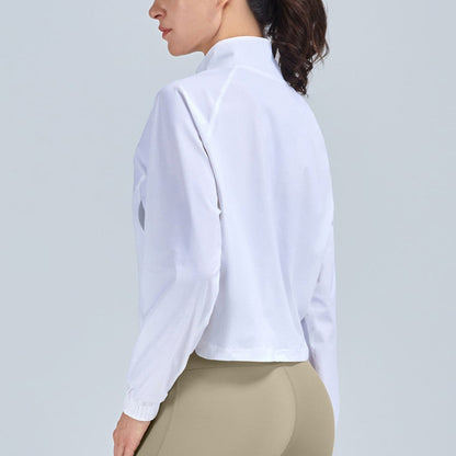 Full-Zip Cropped Track Jacket