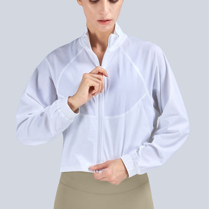 Full-Zip Cropped Track Jacket