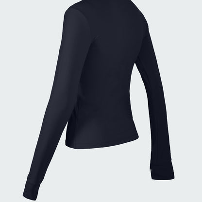 Fitted Zip-Front Fleece Track Jacket