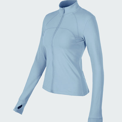 Fitted Zip-Front Fleece Track Jacket