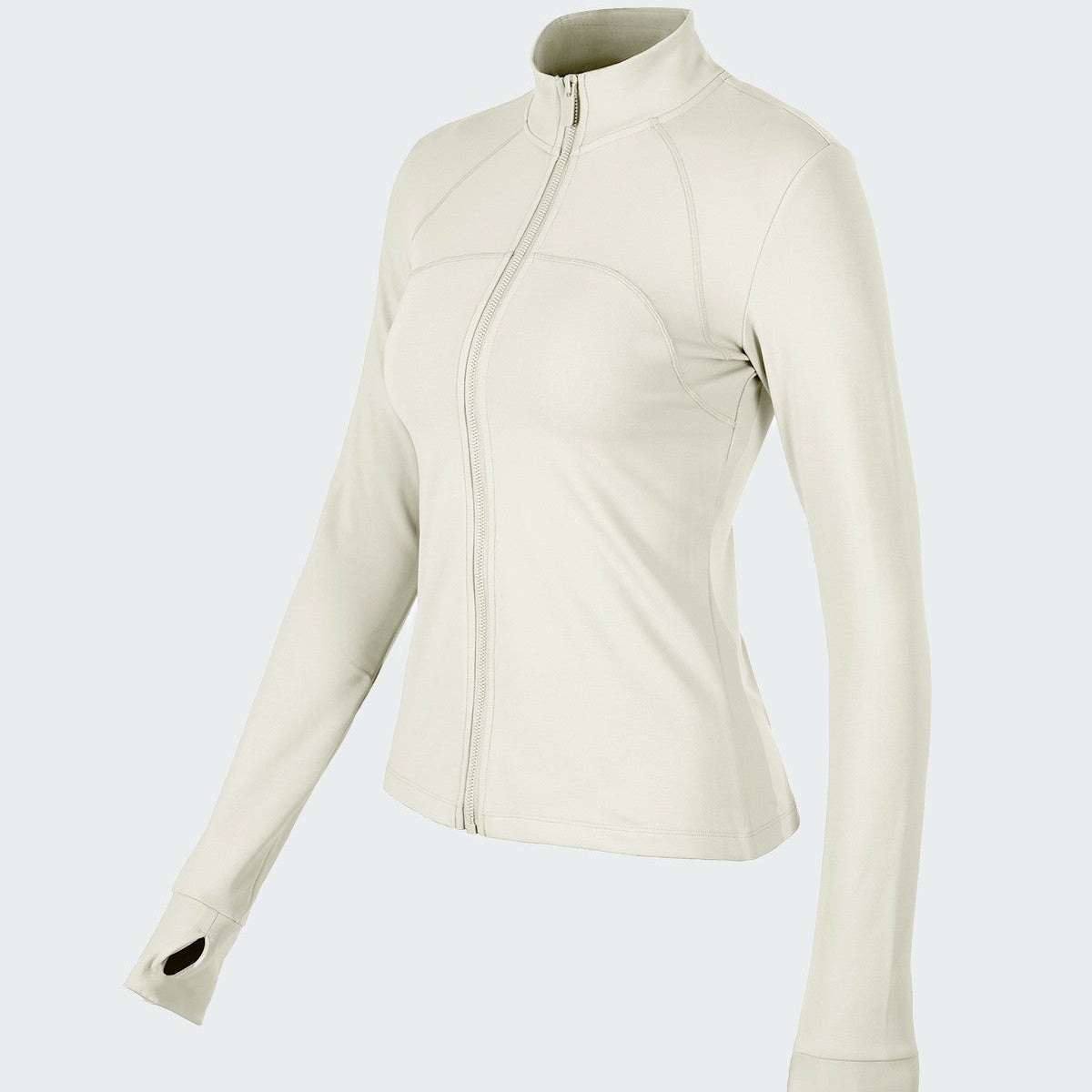 Fitted Zip-Front Fleece Track Jacket