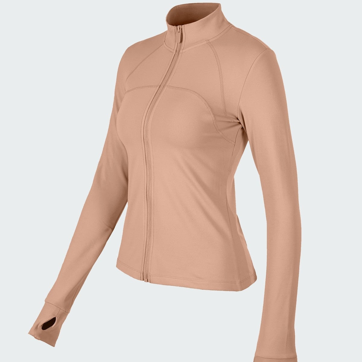 Fitted Zip-Front Fleece Track Jacket