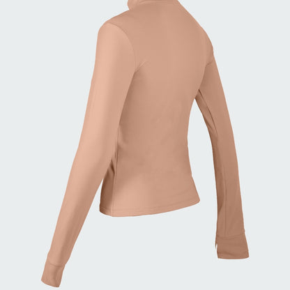 Fitted Zip-Front Fleece Track Jacket