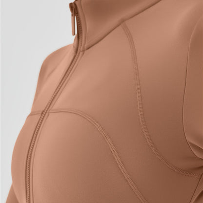 Fitted Zip-Front Fleece Track Jacket