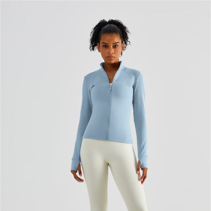 Fitted Zip-Front Fleece Track Jacket