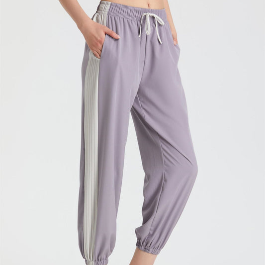 Color-Blocking Jogger Tapered Pants