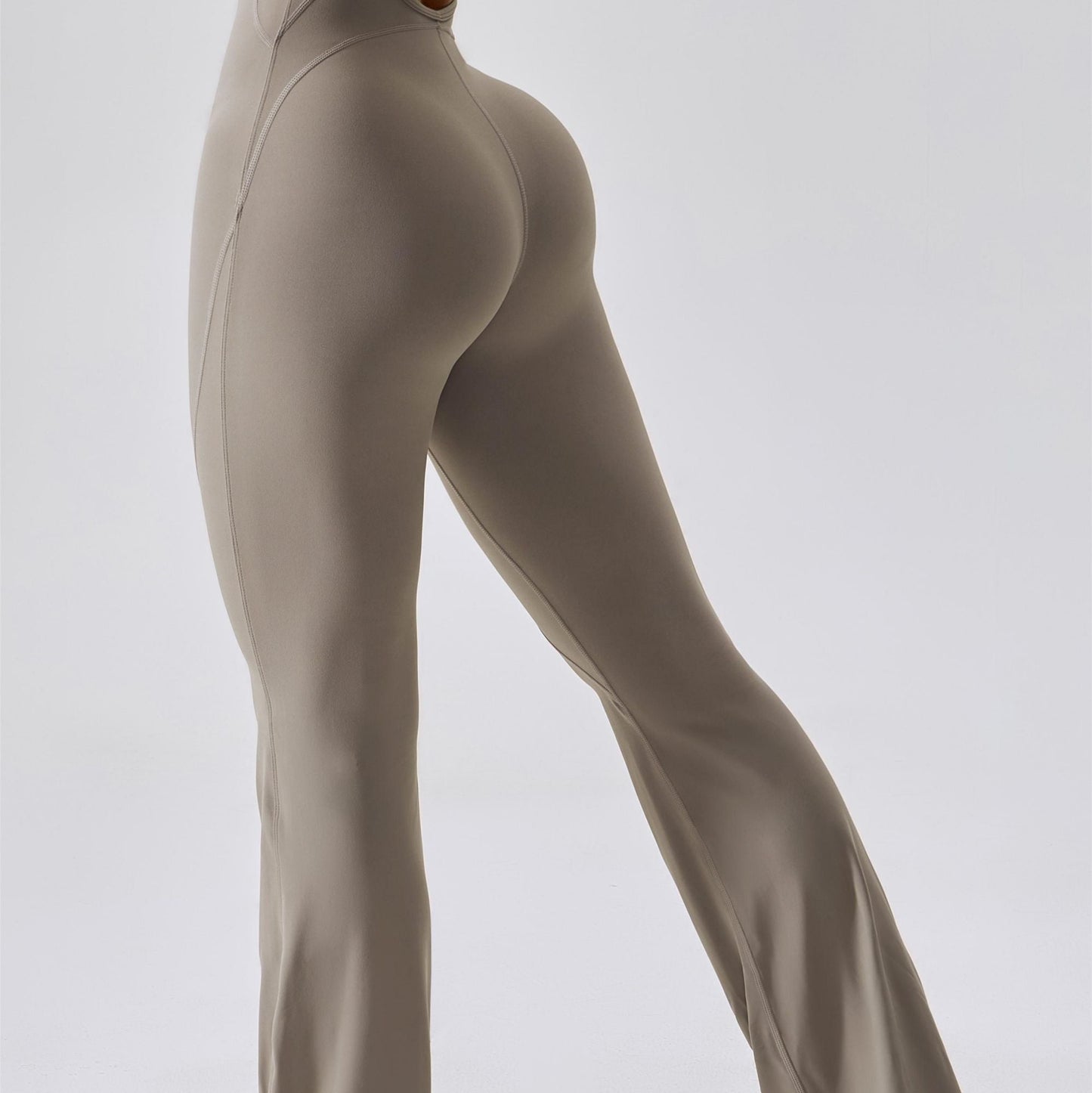 Scoop Neckline Flare Jumpsuit