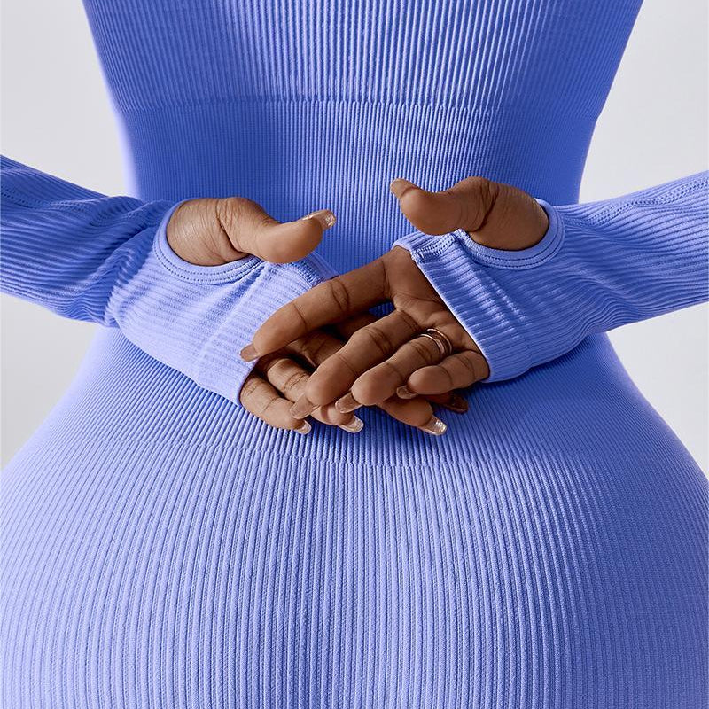 Fitted Seamless Long Sleeve Jumpsuits