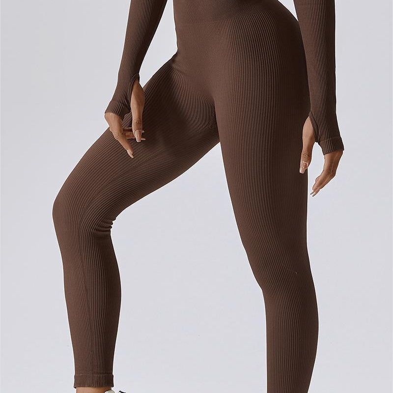 Fitted Seamless Long Sleeve Jumpsuits