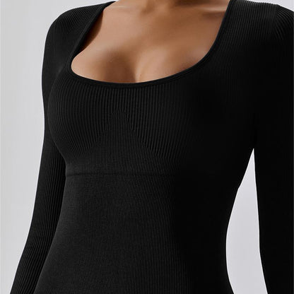 Fitted Seamless Long Sleeve Jumpsuits