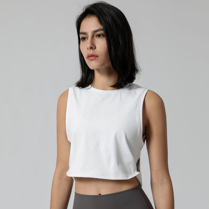 Sleeveless Crop Muscle Tank Top