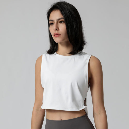 Sleeveless Crop Muscle Tank Top