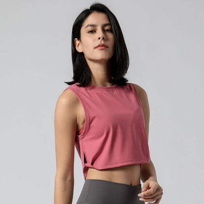 Sleeveless Crop Muscle Tank Top