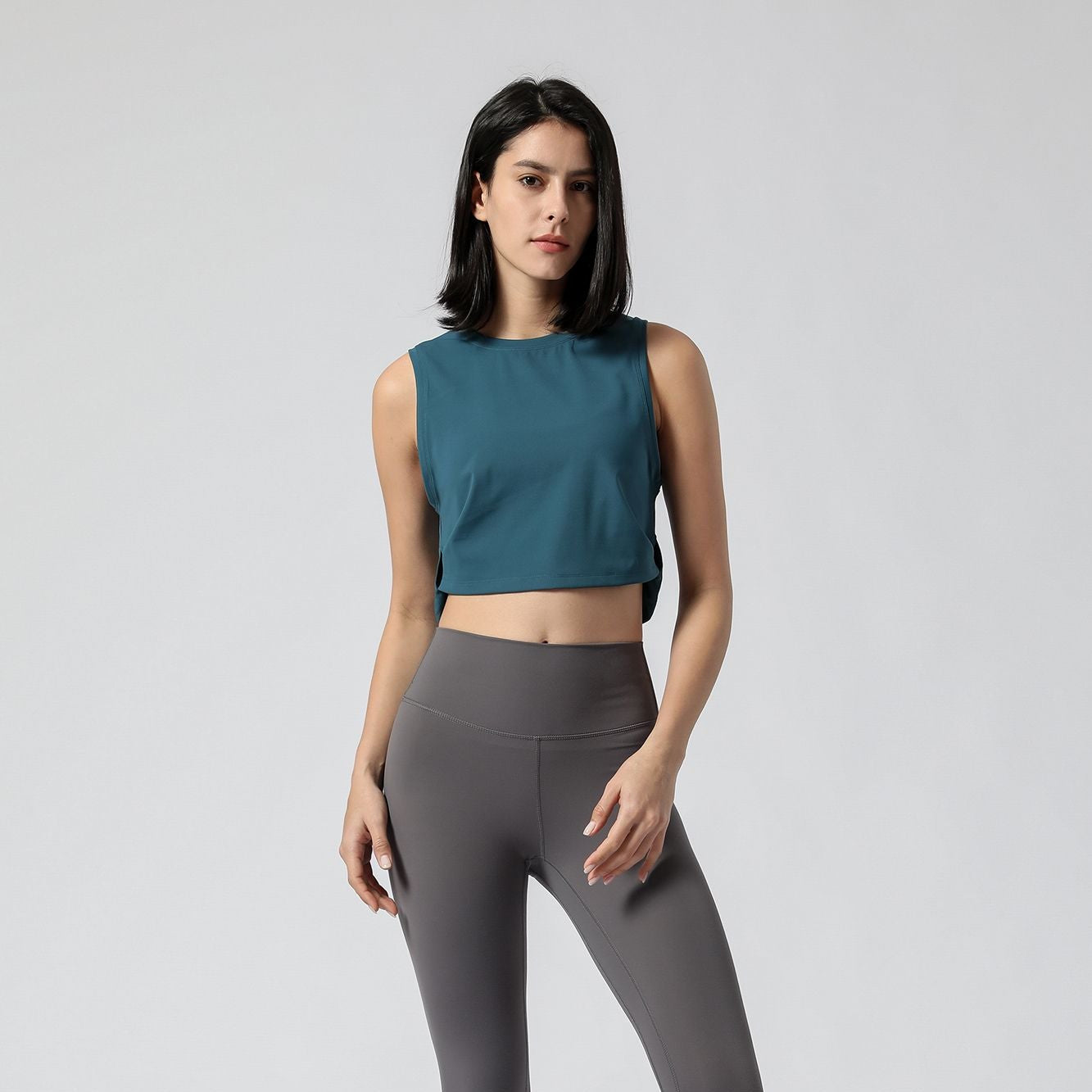 Sleeveless Crop Muscle Tank Top