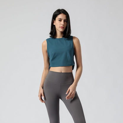 Sleeveless Crop Muscle Tank Top