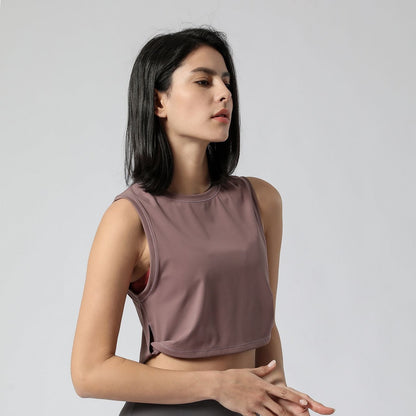 Sleeveless Crop Muscle Tank Top