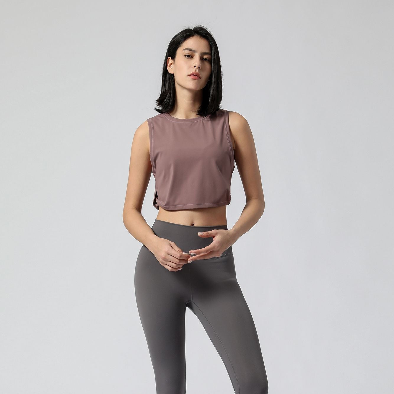 Sleeveless Crop Muscle Tank Top