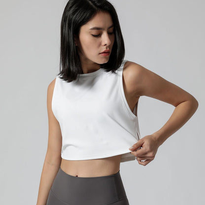 Sleeveless Crop Muscle Tank Top