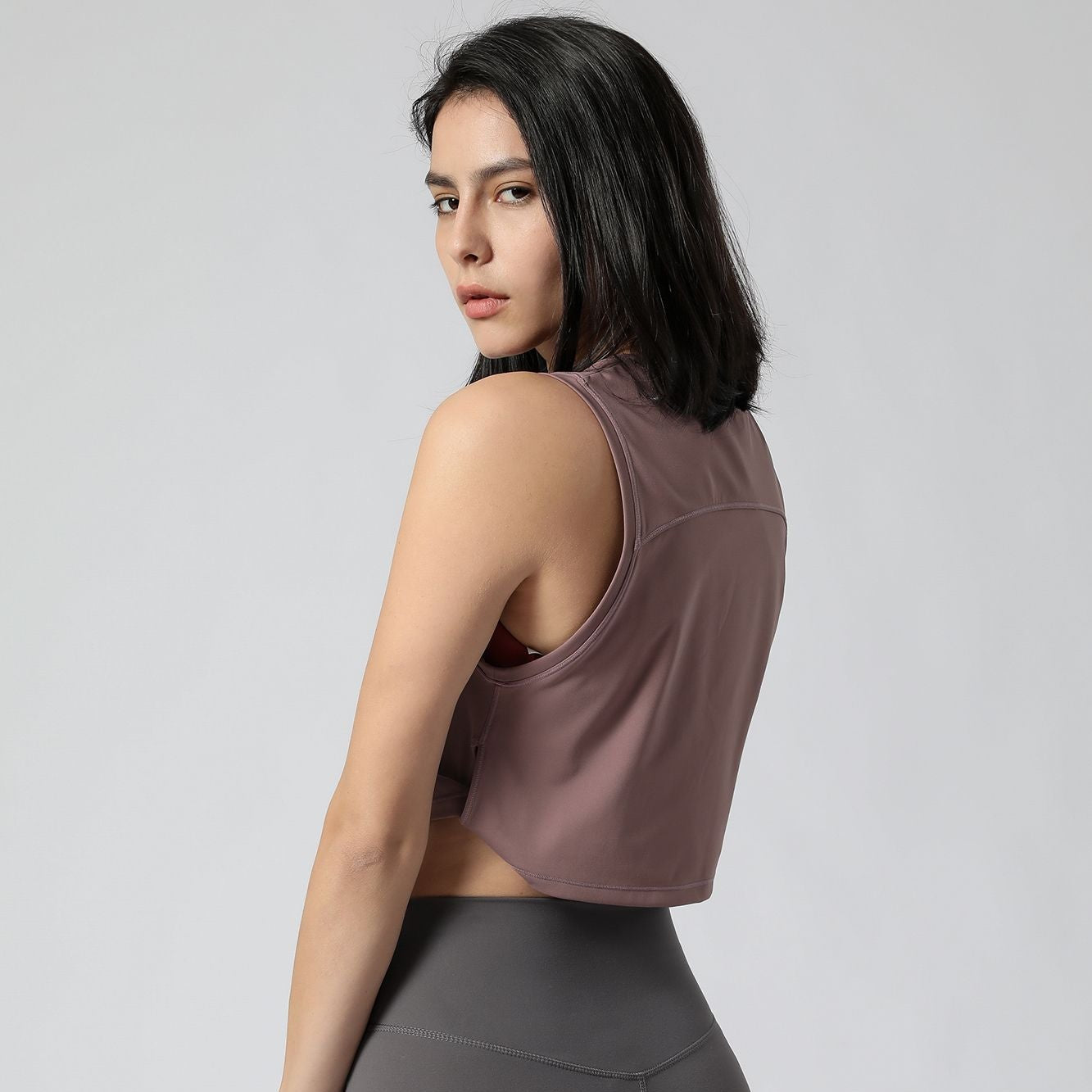 Sleeveless Crop Muscle Tank Top