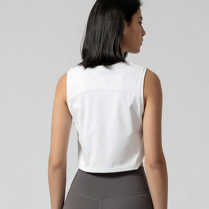 Sleeveless Crop Muscle Tank Top