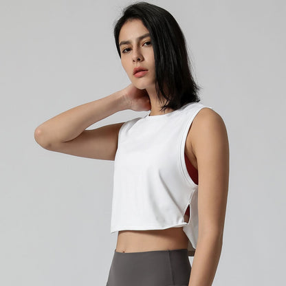 Sleeveless Crop Muscle Tank Top