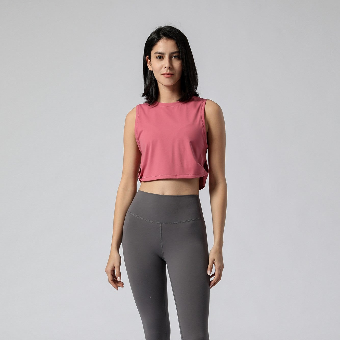 Sleeveless Crop Muscle Tank Top